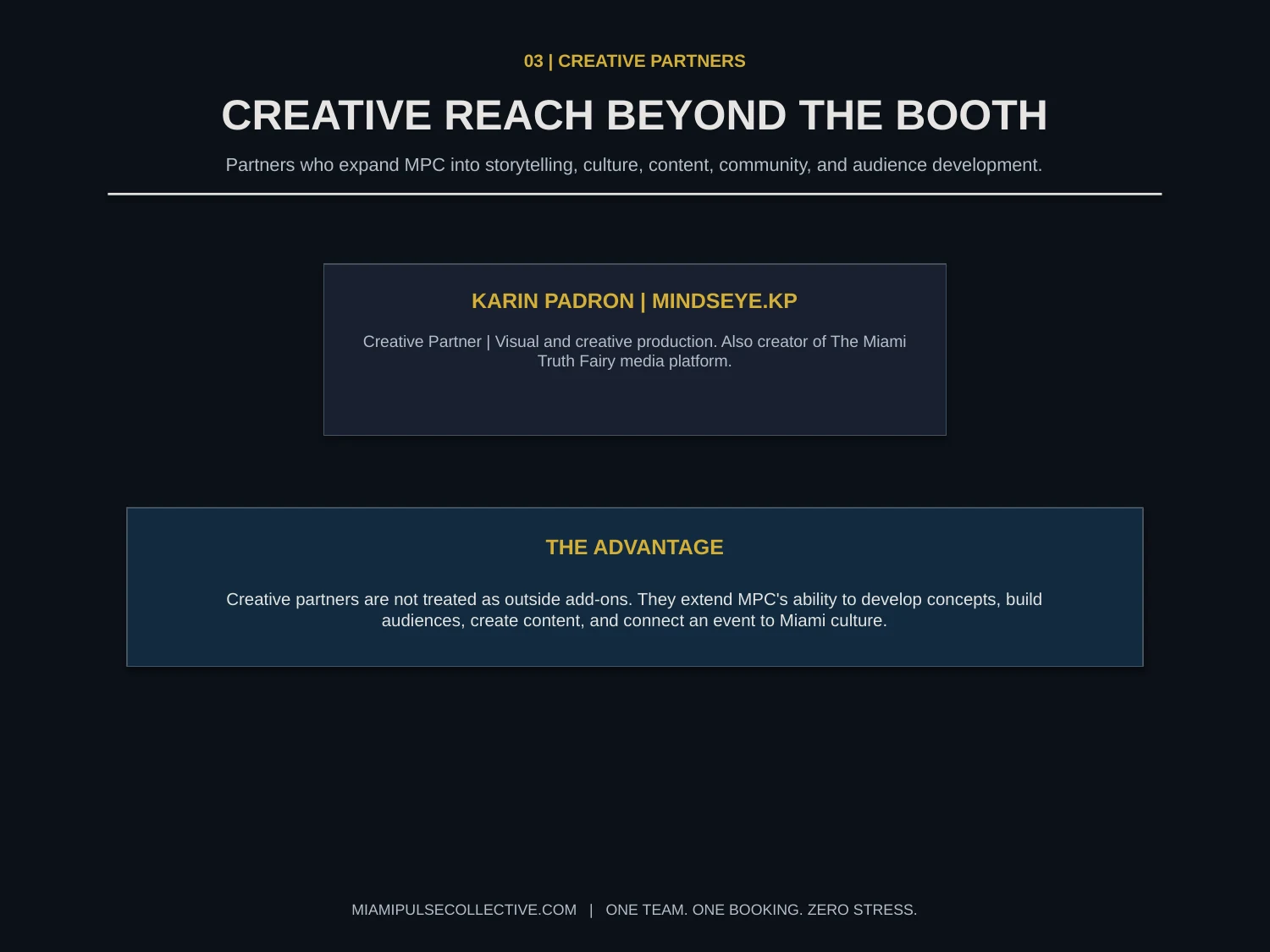 Miami Pulse Collective partnership deck page 6