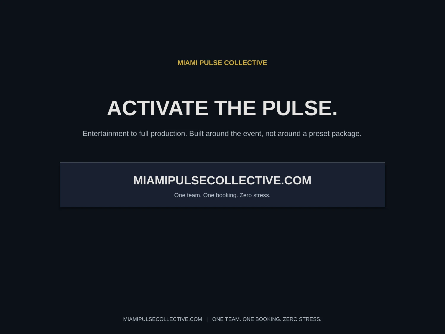 Miami Pulse Collective partnership deck page 10